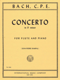 Bach  CPE: Konsert d-moll /Fl+pi i gruppen Noter & böcker / Flöjt / Flöjt med pianoackompanjemang hos musikskolan.se (IMC3046)
