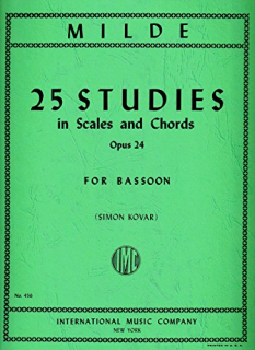 Milde: 25 Studies in Scales and Chords för fagott i gruppen Noter & böcker / Fagott / Spelskolor, etyder och övningar hos musikskolan.se (IMC456)