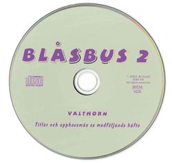 CD till Blåsbus 2 Valthorn i gruppen Noter & böcker / Horn / Spelskolor hos musikskolan.se (JUM115)