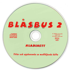 CD till Blåsbus 2 Klarinett i gruppen Noter & böcker / Klarinett / Spelskolor, etyder och övningar hos musikskolan.se (JUM123)