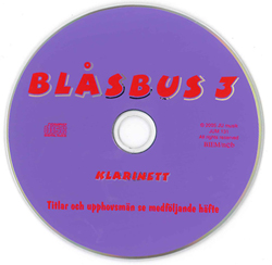 CD till Blåsbus 3 Klarinett i gruppen Noter & böcker / Klarinett / Spelskolor, etyder och övningar hos musikskolan.se (JUM131)