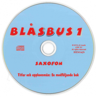 CD till Blåsbus 1 Saxofon i gruppen Noter & böcker / Saxofon / Spelskolor, etyder och övningar hos musikskolan.se (JUM151)