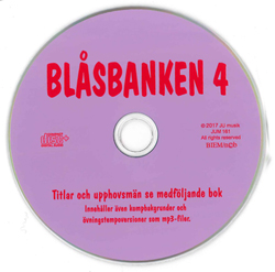 CD till Blåsbanken 4  i gruppen Noter & böcker / Blåsorkester / Blåsbanken / Blåsbanken 4 hos musikskolan.se (JUM161)