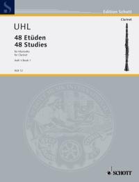 Uhl: 48 studies vol.1 - Kl i gruppen Noter & böcker / Klarinett / Spelskolor, etyder och övningar hos musikskolan.se (KLB12)