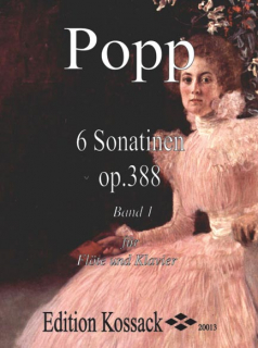 Wilhelm Popp: 6 Sonatinen op 388 Band 1 Flöjt och piano i gruppen Noter & böcker / Flöjt / Spelskolor, etyder och övningar hos musikskolan.se (KO-20013)