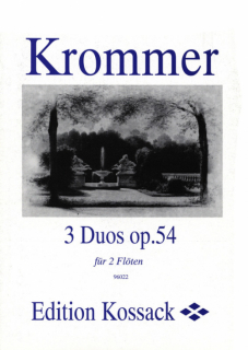 Krommer: 3 Duets op 54 /2 Fl i gruppen Noter & böcker / Flöjt / Duetter - 2 flöjter / 2 flöjter+piano hos musikskolan.se (KO-96022)