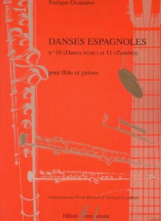 Granados: Danses espagnoles nr 10 Danza Triste och nr 11 Zambra i gruppen Noter & böcker / Flöjt / Flöjt med gitarr eller harpa hos musikskolan.se (LEM26725)