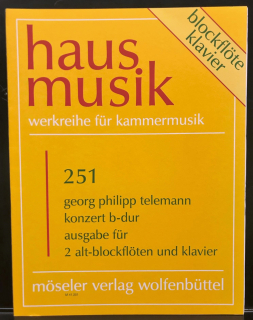 Telemann: Konzert B-Dur TWV 52:B1 i gruppen Noter & böcker / Blockflöjt / Notsamlingar hos musikskolan.se (MOS41251)