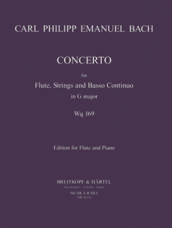 Bach CPE: Konsert G-dur Wq 169 /Fl+pi i gruppen Noter & böcker / Flöjt / Flöjt med pianoackompanjemang hos musikskolan.se (MR1623a)