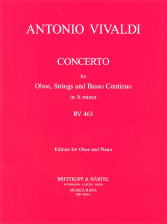 Vivaldi: Konsert a RV 463 Ob i gruppen Noter & böcker / Oboe / Klassiska noter hos musikskolan.se (MR1963A)