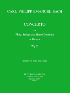 Bach CPE: Konsert D-dur Wq 13 flöjt och piano i gruppen Noter & böcker / Flöjt / Flöjt med pianoackompanjemang hos musikskolan.se (MR2281A)