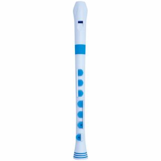 Blockflöjt sopran Nuvo Recorder+ vit-blå Barockgrepp i gruppen Instrument & tillbehör / Blockflöjt hos musikskolan.se (NUV234)