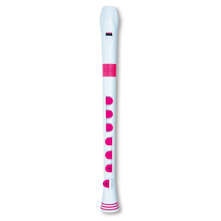 Blockflöjt sopran Nuvo Recorder+ vit-rosa Barockgrepp i gruppen Instrument & tillbehör / Blockflöjt hos musikskolan.se (NUV236)