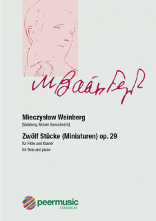 Weinberg Mieczyslaw: 12 Miniatures för flöjt och piano i gruppen Noter & böcker / Flöjt / Flöjt med pianoackompanjemang hos musikskolan.se (PEER3742)