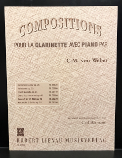 Weber: Clarinet concerto no. 1 in F min op. 73 i gruppen Noter & böcker / Klarinett / Klassiska noter hos musikskolan.se (RL36270)