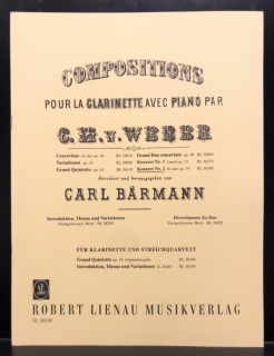 Weber: Clarinet concerto no. 2 in Eb op. 74 i gruppen Noter & böcker / Klarinett / Klassiska noter hos musikskolan.se (RL36290)