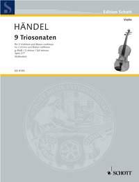 Händel: 9 Triosonaten g-moll op. 2 Nr. 7 (2 Violins and Basso Continuo- Cello ad lib.) i gruppen Noter & böcker / Violin / Flerstämmigt/ensemble hos musikskolan.se (SCHED4185)