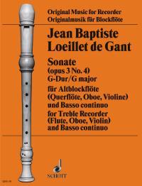 Loeillet: Sonate i G-dur Op.3 Nr 4 Blockflöjt och Piano i gruppen Noter & böcker / Flöjt / Flöjt med pianoackompanjemang hos musikskolan.se (SCHOFB59)