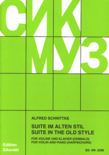 Schnittke: Suite im alten Stil i gruppen Noter & böcker / Violin / Klassiska noter hos musikskolan.se (SIK2298)