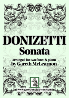 Donizetti: Sonate for two flutes and piano i gruppen Noter & böcker / Flöjt / Duetter - 2 flöjter / 2 flöjter+piano hos musikskolan.se (SQ4954293)