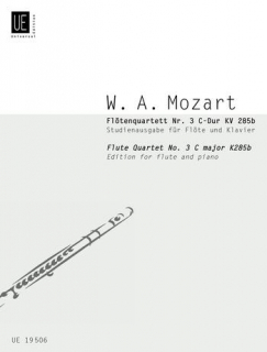 Mozart: Flöjtkvartett nr 3  C-dur K285b flöjt+piano i gruppen Noter & böcker / Flöjt / Flöjt med pianoackompanjemang hos musikskolan.se (UE19506)