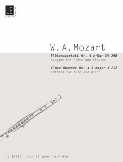 Mozart: Flute quartet no. 4 in A major K298b (arranged for flute and piano) i gruppen Noter & böcker / Flöjt / Flöjt med pianoackompanjemang hos musikskolan.se (UE19510)