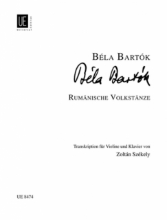 Bela Bartok: Rumänska folkdanser för violin och piano i gruppen Noter & böcker / Violin / Klassiska noter hos musikskolan.se (UE8474)