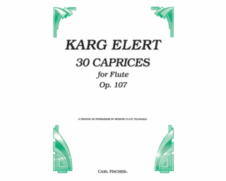 Karg-Elert: 30 Caprices Op 107 Flöjtsolo i gruppen Noter & böcker / Flöjt / Spelskolor, etyder och övningar hos musikskolan.se (W7007)
