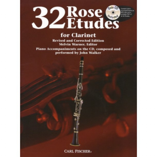 Rose: 32 Etudes klarinett + CD i gruppen Noter & böcker / Klarinett / Spelskolor, etyder och övningar hos musikskolan.se (WF85)