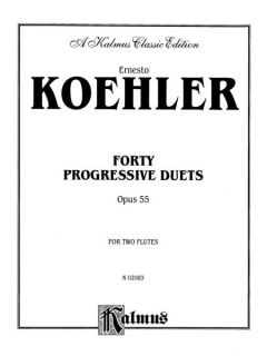 Köhler: 40 Progressive Duets 1 för två flöjter i gruppen Noter & böcker / Flöjt / Flöjt med pianoackompanjemang hos musikskolan.se (ZM10921)