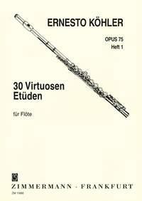 Köhler: Virtuosa etyder Op 75 1 i gruppen Noter & böcker / Flöjt / Spelskolor, etyder och övningar hos musikskolan.se (ZM11680)