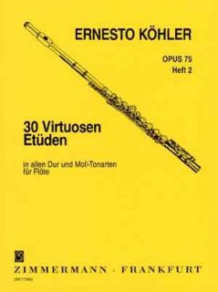 Köhler: 30 Virtuosa etyder Op 75 2 i gruppen Noter & böcker / Flöjt / Spelskolor, etyder och övningar hos musikskolan.se (ZM11690)
