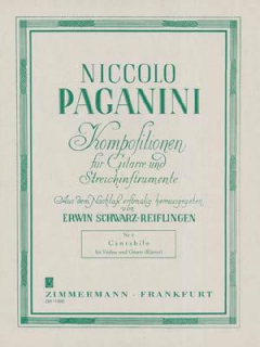 Paganini: Cantabile Nr 8 Violin+Gitarr i gruppen Noter & böcker / Flöjt / Flöjt med gitarr eller harpa hos musikskolan.se (ZM11900)