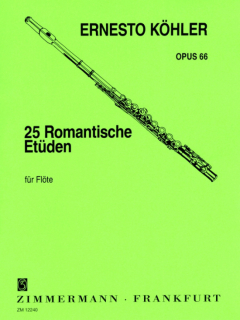 Köhler: 25 Romantische Etüden Für Flöte i gruppen Noter & böcker / Flöjt / Spelskolor, etyder och övningar hos musikskolan.se (ZM12240)