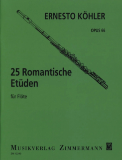 Köhler: 25 Romantische Etüden Für Flöte i gruppen Noter & böcker / Flöjt / Spelskolor, etyder och övningar hos musikskolan.se (ZM12240)