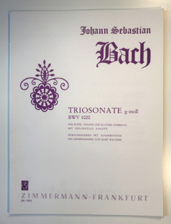 Bach: Triosonate G-Moll BWV. 1020 (for Flute Violin and Piano [Harpsichord] with Cello/Bassoon) i gruppen Noter & böcker / Flöjt / Flöjt med stråkinstrument hos musikskolan.se (ZM17870)