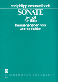 Bach CPE: Sonata a-moll/Fl i gruppen Noter & böcker / Flöjt / Soloflöjt hos musikskolan.se (ZM1911)