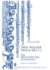 Antonin Dvorak: Zwei Walzer op. 54/1+4 (3 flöjter+altflöjt i G) i gruppen Noter & böcker / Flöjt / Kvartetter: 4 flöjter hos musikskolan.se (ZM26740)