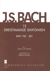 15 dreistimmige Sinfonien BWV 787-801 BWV 787-801 (guitar and harpsichord) i gruppen Noter & böcker / Kammarensemble hos musikskolan.se (ZM26770)