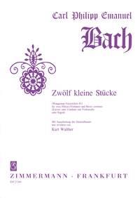 Bach  CPE: 12 små stycken (duetter) i gruppen Noter & böcker / Flöjt / Duetter - 2 flöjter / 2 flöjter+piano hos musikskolan.se (ZM2726)