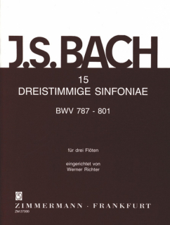 Bach: 15 dreistimmige Sinfoniae BWV 787-801 für drei Flöten i gruppen Noter & böcker / Flöjt / Trios: tre flöjter hos musikskolan.se (ZM27300)