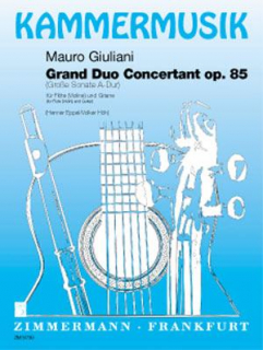 Giuliani: Grand duo concertant op 85 /Fl +gi i gruppen Noter & böcker / Flöjt / Flöjt med gitarr eller harpa hos musikskolan.se (ZM31730)