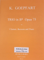 Goepfart: Trio in Bb op. 75 Kl+fagott+pi