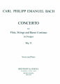 Bach CPE: Konsert D-dur Wq 13 partitur och stämmor