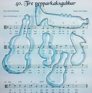 Pepparkaksform med musikmotiv i gruppen Instrument & tillbehör / Smått & gott hos musikskolan.se (pepparkaka)