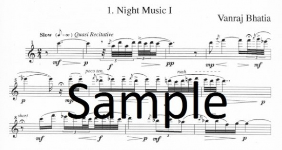 Bhatia: Night Music (Sangit Raat) for Solo Flute