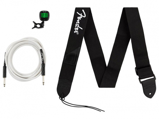 Instrumentkabel med Fender tillbehörskit för elgitarr och elbas