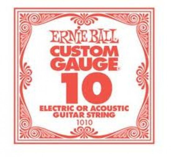 Elgitarrsträng Ernie Ball 0.10 (även western)