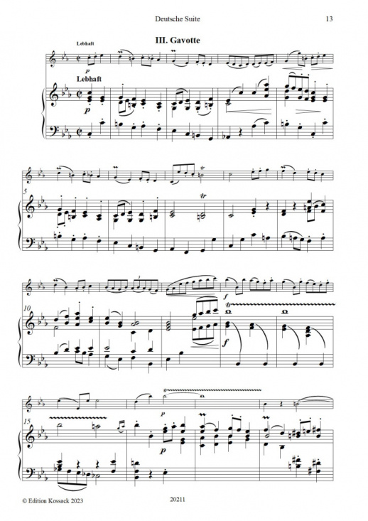 Clara Faisst: Deutsche Suite op 22 Flöjt och piano