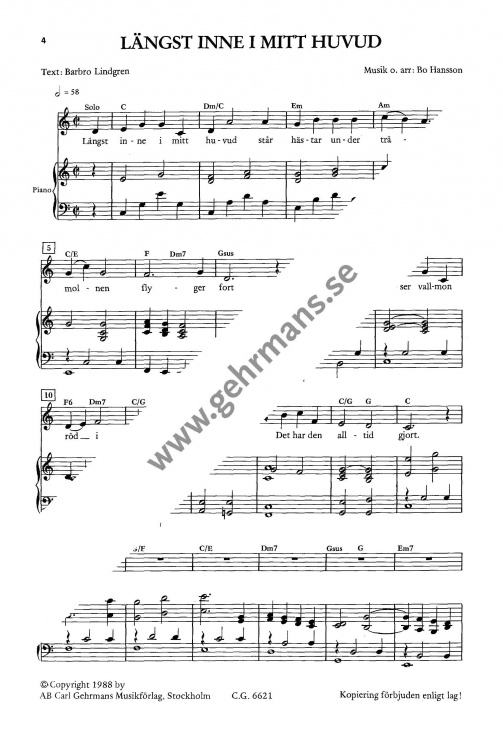 Fem sånger för kör med komp